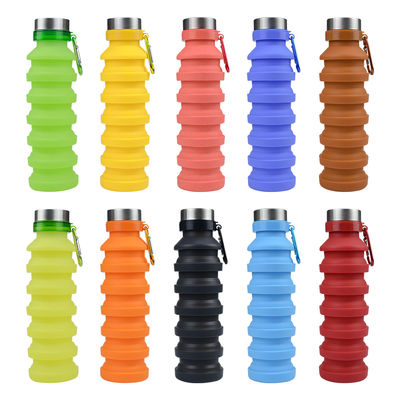 Silikon hoes 500 ml opvouwbare fles met deksel milieuvriendelijk en duurzaam