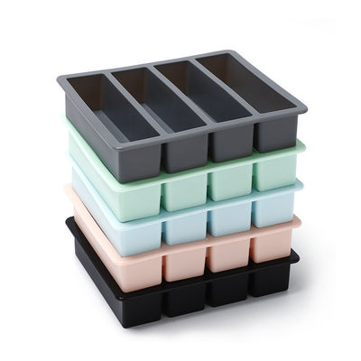 Multicolor 4 Rasters IJskubbakken Vormen met voedselkwaliteit siliconen materiaal 17*14.3*3.6cm