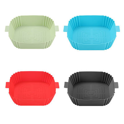 Duurzame luchtfryer Silicone Pot Liner Tray Pan voor bakmat en mand vierkant