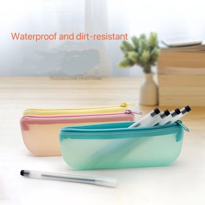 19*7*2.8cm Studentenpengereedschap Silicone opslagzak in kleurrijk ontwerp met aangepast logo