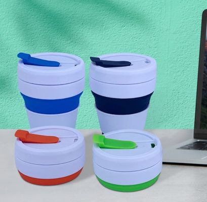 Voorraad Draagbare opneembare opvouwbare waterfles voor evenementen cadeau en zakkoffiebeker