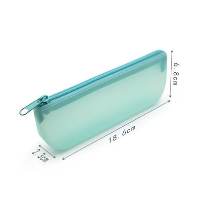 19*7*2.8cm Studentenpengereedschap Silicone opslagzak in kleurrijk ontwerp met aangepast logo