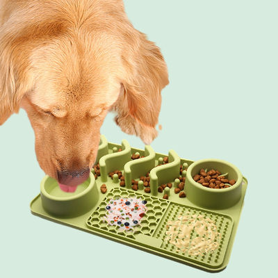 Aanpasbare siliconen huisdierbekerlakmat voor langzaam eten en anti-obesitastraining
