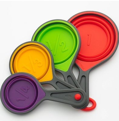 Lichte opvouwbare meetbekers en -lepels met schaal voor nauwkeurige resultaten