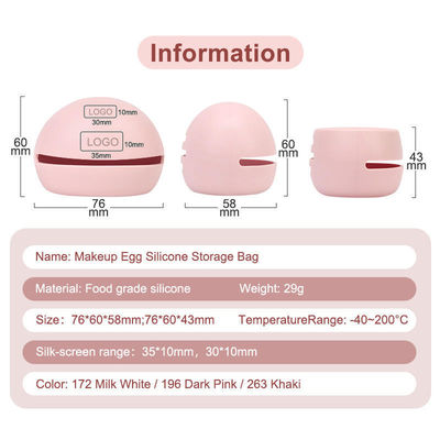 Custom milieuvriendelijke zachte siliconen make-up spons blender houder doos voor cosmetische reizen