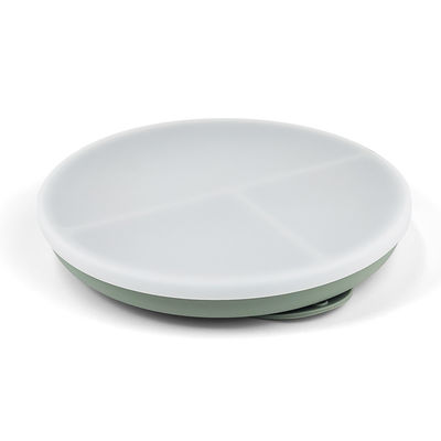 Silicone babyplaat met deksel en zuigoplossing