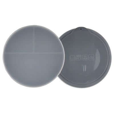 Silicone babyplaat met deksel en zuigoplossing
