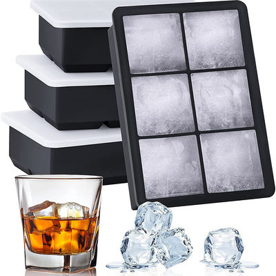 Vierkante ijsblokjesbakken Set BPA-vrij herbruikbare schimmel voor Whisky Cocktails Bourbon Sample
