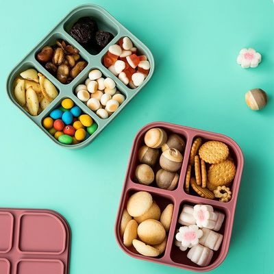 Silikon babyvoedselopslagcontainer rechthoekig Microwave veilig BPAvrij Herbruikbaar