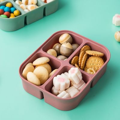 Silikon babyvoedselopslagcontainer rechthoekig Microwave veilig BPAvrij Herbruikbaar