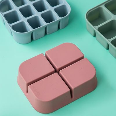 Silikon babyvoedselopslagcontainer rechthoekig Microwave veilig BPAvrij Herbruikbaar