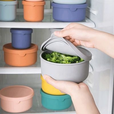 Keuken Voedselopslag Ronde Silicone Lunchbox Bento Box met BPA-vrij en vers