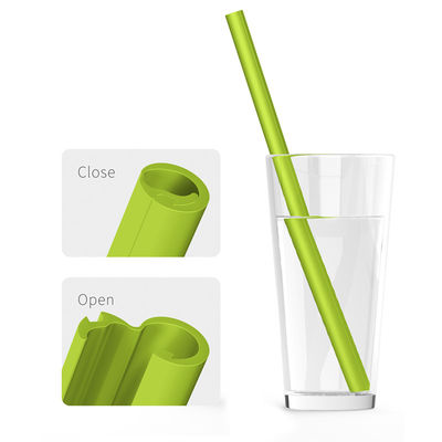 Shenzhen verkoopt BPA-vrij siliconen openbaar stro voor reizen aangepaste kleur 230 * 11mm / 17g