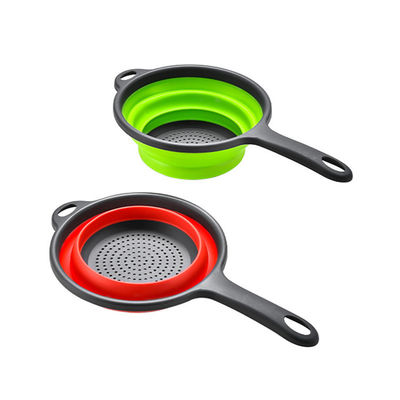 Keukengereedschap rond mandje opvouwbare colander wasbak zeefmachine met PP TPR handvat