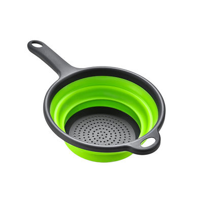 Keukengereedschap rond mandje opvouwbare colander wasbak zeefmachine met PP TPR handvat