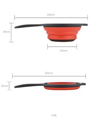 Keukengereedschap rond mandje opvouwbare colander wasbak zeefmachine met PP TPR handvat