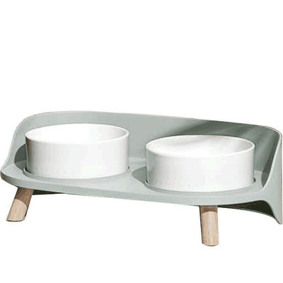 Geen tijd instellen Verhoogde keramische huisdier schalen voor katten en honden Custom porseleinen voeders