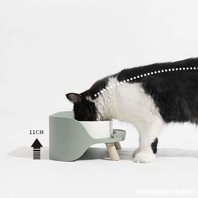 Geen tijd instellen Verhoogde keramische huisdier schalen voor katten en honden Custom porseleinen voeders