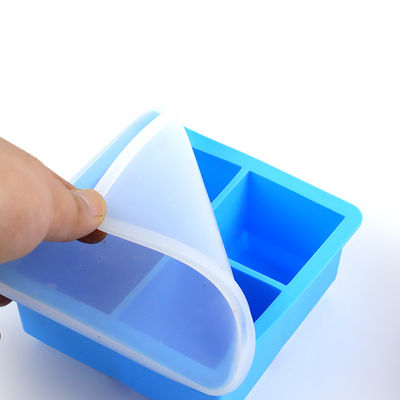 Custom Logo 116g Bpa Gratis Silicone IJskubbak Met Deksel Schimmelvorm Voorraad