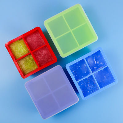 Custom Logo 116g Bpa Gratis Silicone IJskubbak Met Deksel Schimmelvorm Voorraad