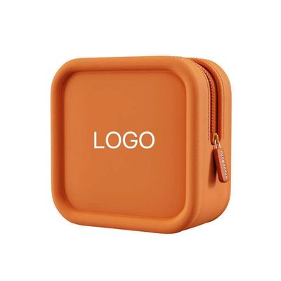 Custom logo siliconen cosmetische zak voor juwelen en cosmetische organisatie onderweg