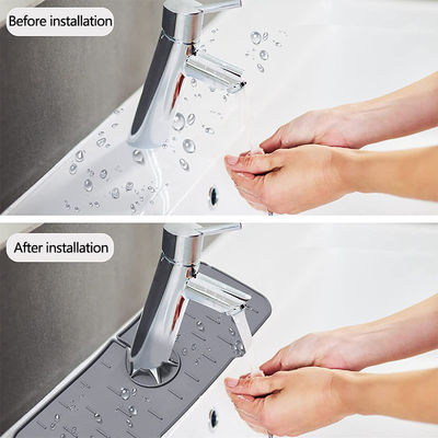 Home Keuken Tafelgerei Zwart Silicone Wasbak Splash Guard met waterabsorberend ontwerp