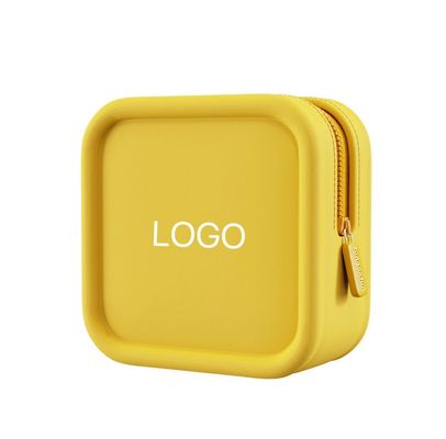 Custom logo siliconen cosmetische zak voor juwelen en cosmetische organisatie onderweg
