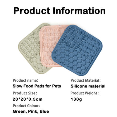 Silikone Pet Lick Pad Slow Feeder Licking Mat voor honden/katten Op maat gemaakte angstverlichting
