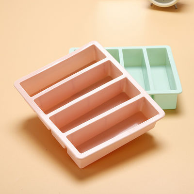 Multicolor 4 Rasters IJskubbakken Vormen met voedselkwaliteit siliconen materiaal 17*14.3*3.6cm