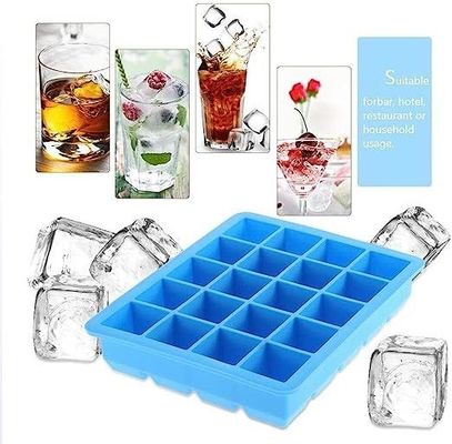 Silicone ijsblokbak 15*12,3*2,3 cm voor vriezer Makkelijk loslaten Vierkantvormige ijsvorm