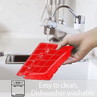 Silicone ijsblokbak 15*12,3*2,3 cm voor vriezer Makkelijk loslaten Vierkantvormige ijsvorm