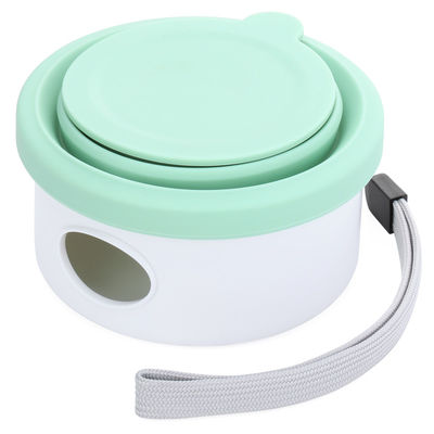 Outdoor Travel Dog Feeder 3 in 1 Opvouwbare waterbak voor huisdieren met deksel en opvouwbaar ontwerp