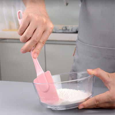 Roze siliconen schraper Drie stukken set hittebestendige spatulas BBQ borstel bakgereedschappen