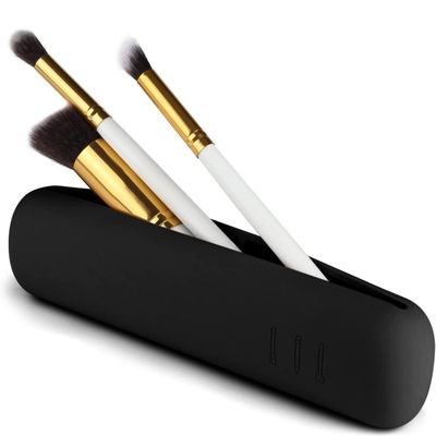 Moderne design 100% voedselkwaliteit siliconen cosmetische borstel opslagdoos met magneet sluiting
