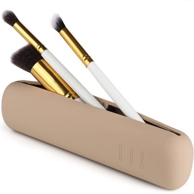 Moderne design 100% voedselkwaliteit siliconen cosmetische borstel opslagdoos met magneet sluiting