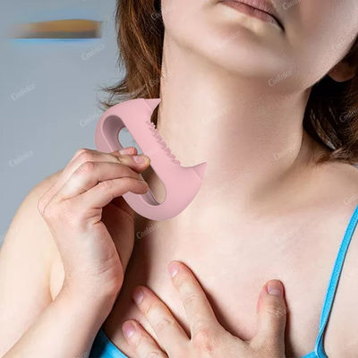 Hals Silicone massagetoestel voor belangrijke meridianen Borstelen en gezichtsaccu-massage