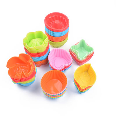 Herbruikbare bakbekers Mini siliconen bakgereedschap Cupcake Liners Cake Decorating Tip Set