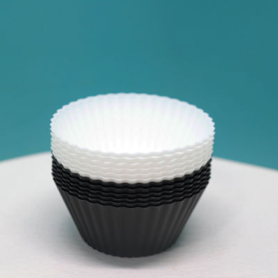 24pcs / 12pcs verpakking aangepast logo aanvaardbaar siliconen niet-klevende cupcake voering voor feest