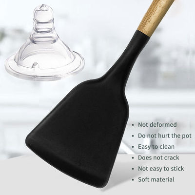 24 stukken niet-stick houten handvat siliconen keuken gadget set met op maat gemaakte opties
