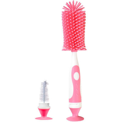 Silicone flessen reinigingsborstel met tepelreiniger voor babyflessen 10.4*2.2 in /26.5*5.8