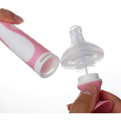 Silicone flessen reinigingsborstel met tepelreiniger voor babyflessen 10.4*2.2 in /26.5*5.8