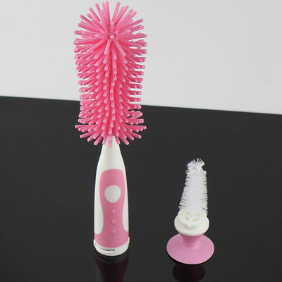 Silicone flessen reinigingsborstel met tepelreiniger voor babyflessen 10.4*2.2 in /26.5*5.8