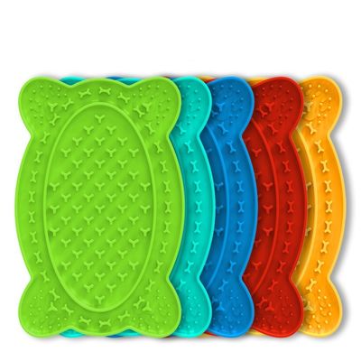 Voedselkwaliteit Silicone Afleidend Huisdier Kattenpoot Langzame Voeder Pad Voor Honden Met Zuigbekers