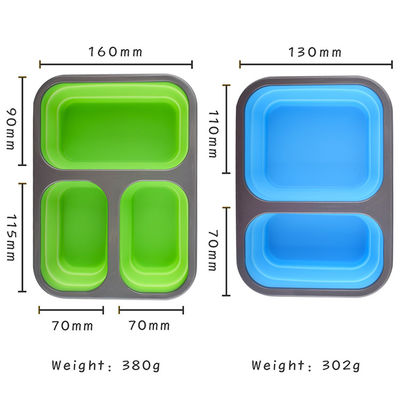 3 Compartiment Kinderen lekbestendig Bento Herbruikbare voedselopslagcontainers met vork