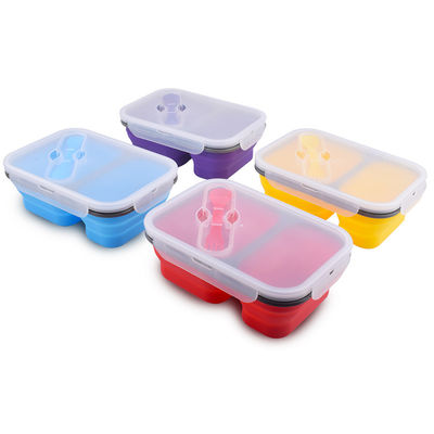 3 Compartiment Kinderen lekbestendig Bento Herbruikbare voedselopslagcontainers met vork