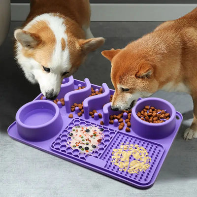 BPA-vrij siliconen huisdiervoedsel mat voor honden puppy's Temperatuurbestand -40 tot 250