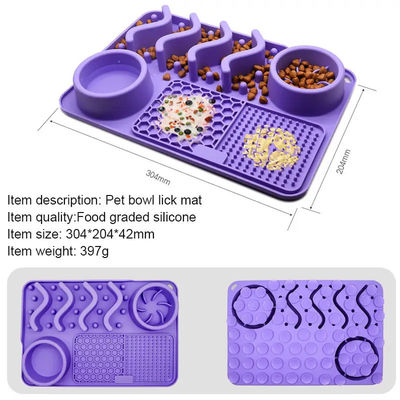 BPA-vrij siliconen huisdiervoedsel mat voor honden puppy's Temperatuurbestand -40 tot 250