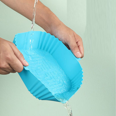 Duurzame luchtfryer Silicone Pot Liner Tray Pan voor bakmat en mand vierkant