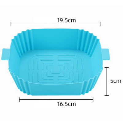 Duurzame luchtfryer Silicone Pot Liner Tray Pan voor bakmat en mand vierkant