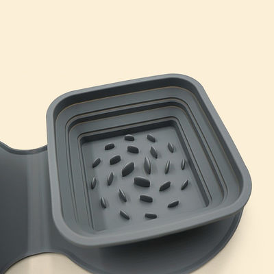 Voedingsmiddelenkwaliteit Silicone huisdier hondenschalen voor reizen en kamperen Schimmelcompressie gieten